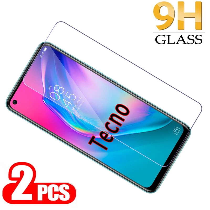 

2-1Pcs Tempered Glass For Tecno Camon 18 17 16 15 Pro 17P 18i 18T 18P Cover Screen Film On Tecno Camon 16 S SE 17 18 P I T Glass