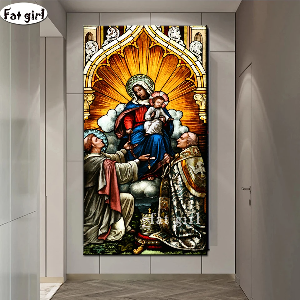 5d DiY Полная алмазная живопись Православная церковная фигура Религия Рукоделие