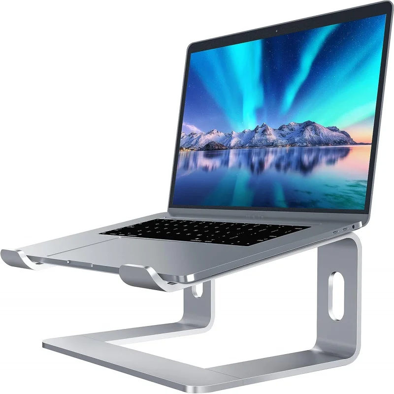 

Подставка для ноутбука, Алюминиевая Подставка для компьютера, эргономичный металлический держатель для ноутбуков, совместимый с ноутбуком от 10 до 15,6 дюймов