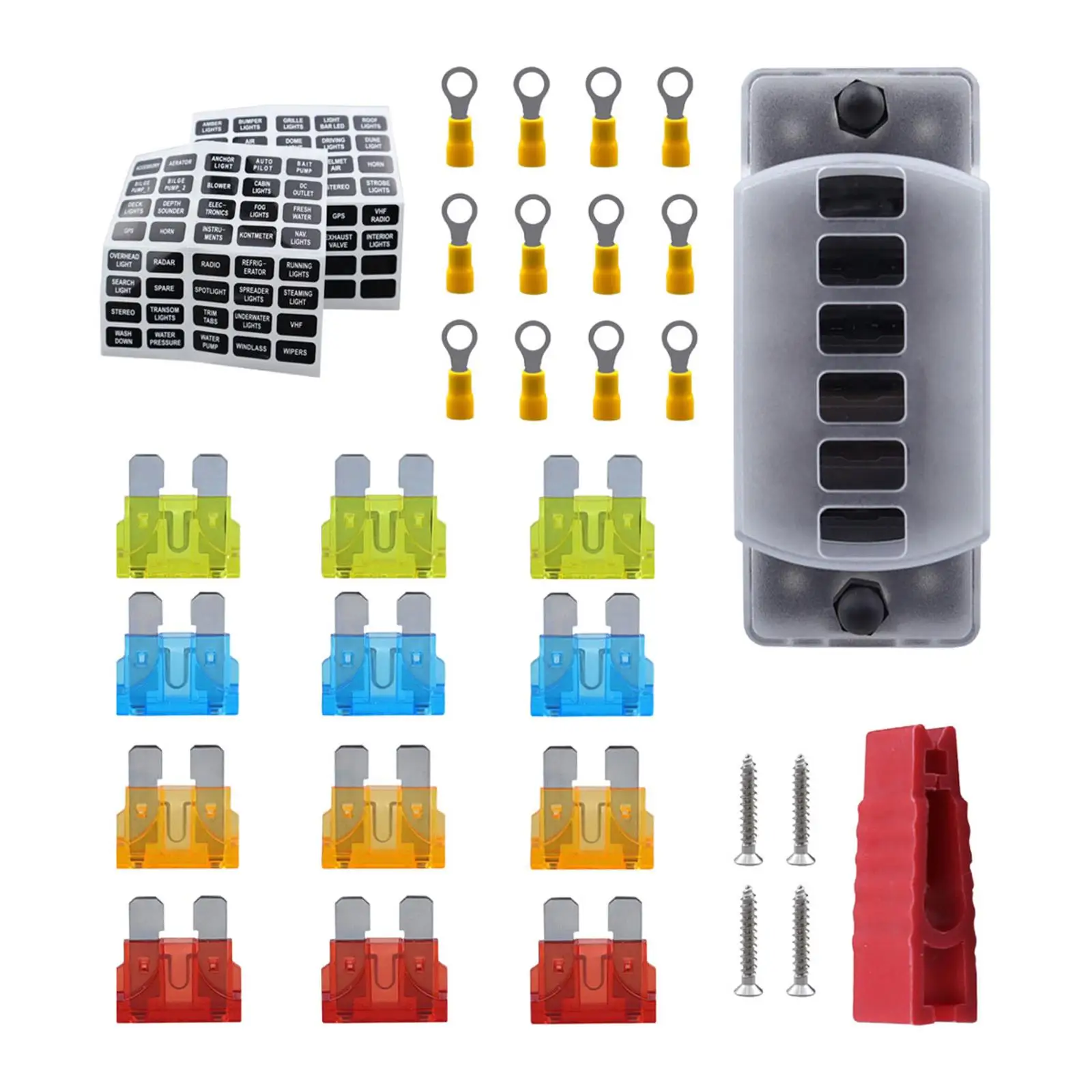 6-контактный блок предохранителей водонепроницаемая панель держателя цепи для