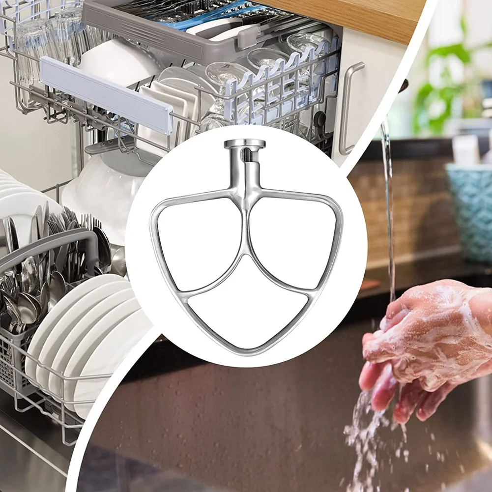 Плоская мешалка из нержавеющей стали для миксера 4 5-5 кварт с наклонной головкой