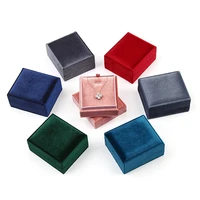 5pcs high quality corduroy jewelry box creative propose ring gift box necklaces rings pendant packaging box velvet container