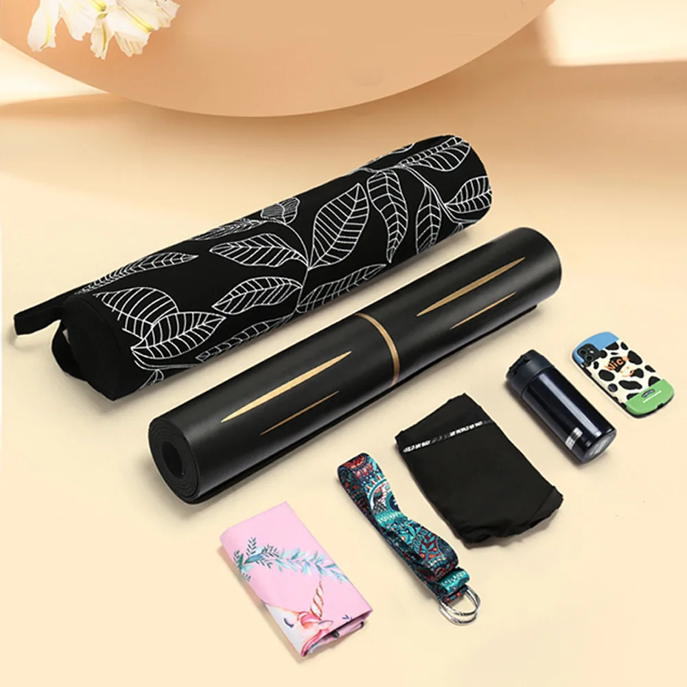 Hot New Durable Yoga Mat Carrier Bag Black Carry Elastic Fitness GYM Pockets 200g 74*14cm Polyester Cotton Canvas
