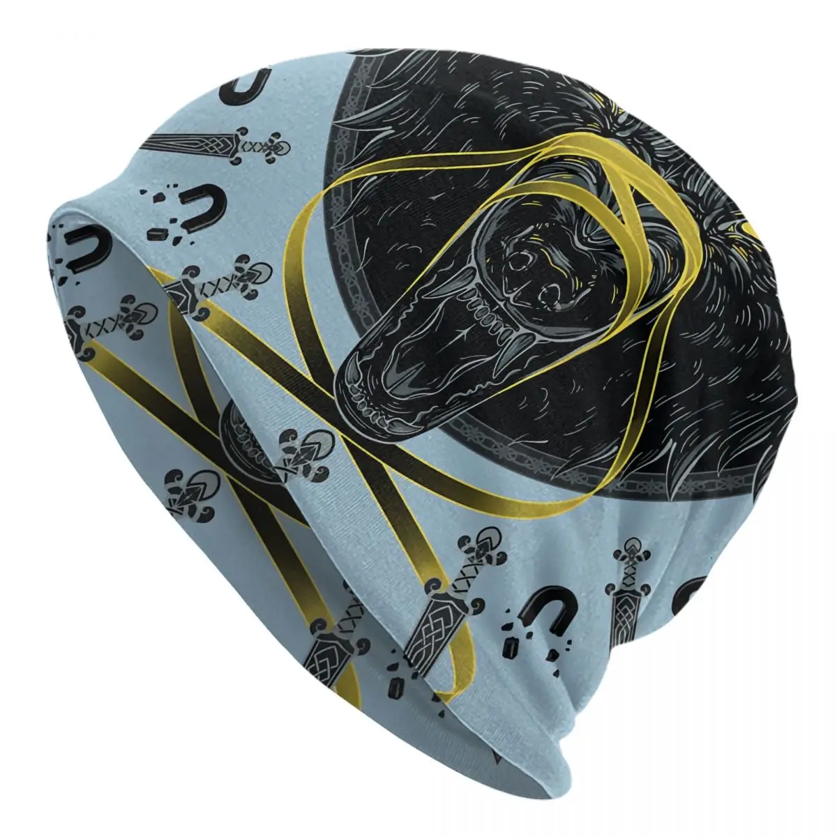 

Bonnet Hats Viking Valhalla Men Women's Cool Wolf Cap Design Skullies Beanies Caps