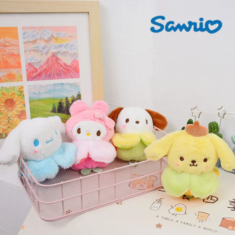 

Sanrio мультфильм Cinnamoroll Mymelody помпон пурин пахако милая плюшевая игрушка кулон очищенный Банан Кукла Брелок детский подарок