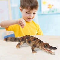 realistic crocodile figurines miniature statues preschool learning toy safari animal figurines for office home cake topper decor