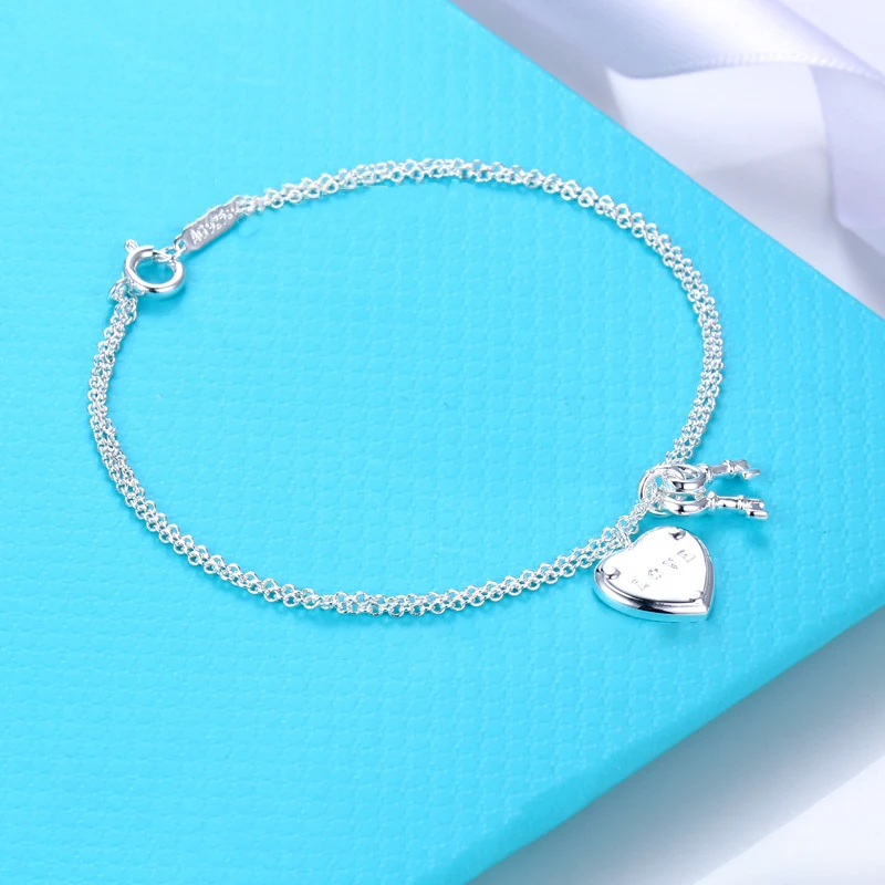 

Классический женский браслет в виде сердца персика, Модный маленький брелок на удачу, Подарок на годовщину для влюбленных, ювелирные аксессуары