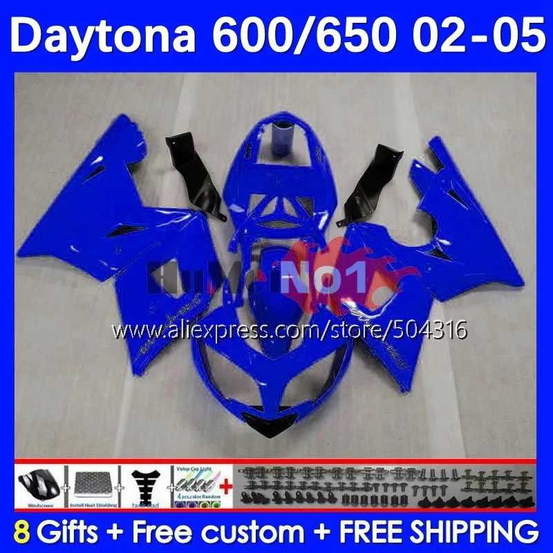 

Body Kit For Daytona600 Daytona 650 600 Daytona650 102MC.53 Daytona 600 650 02 03 04 05 2002 2003 2004 2005 Fairing blue glossy