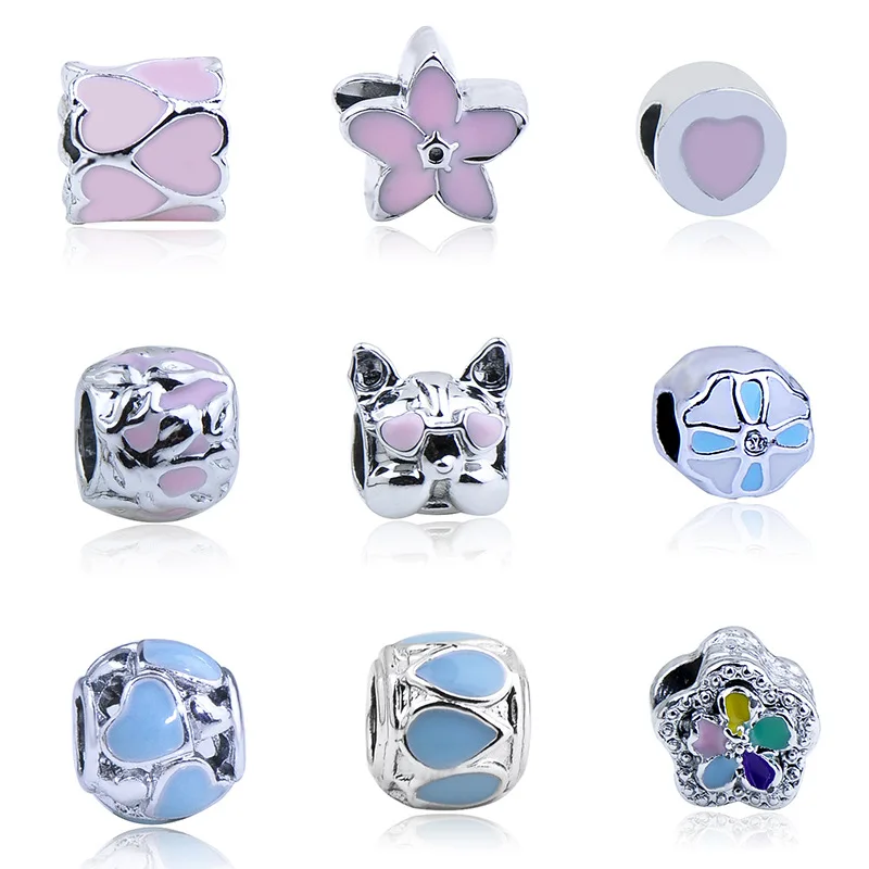 

10PCS Charms Beads High Quality European Big Hole Loose Bead for Jewelry Bracelet DIY Accessory Color Retaining