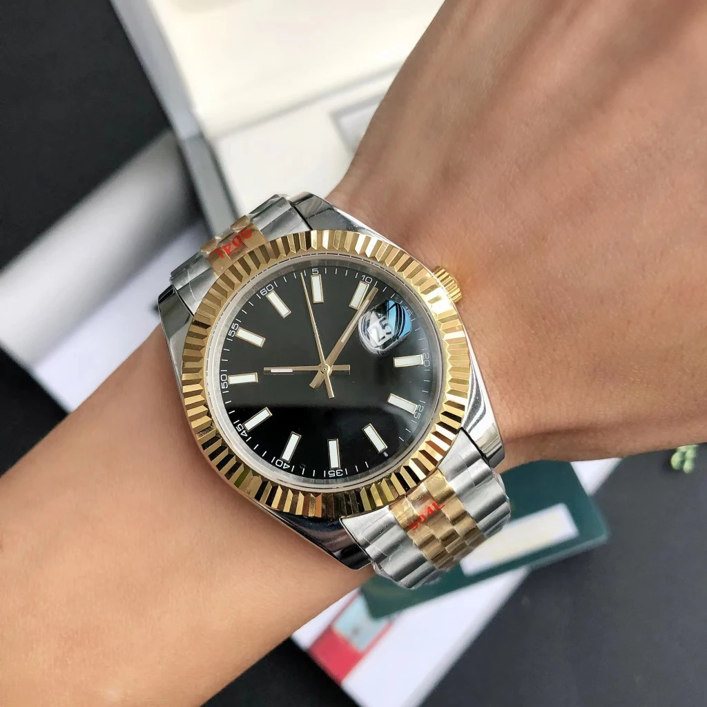 

Men's 904L Stainless Steel Automatic Watch Luxury Sapphire Waterproof Luminous Mechanical Silver Gold Black Blue Watch