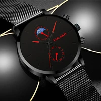 fashion mens sports watches male luxury simple stainless steel mesh belt quartz wristwatch men business casual leather watch