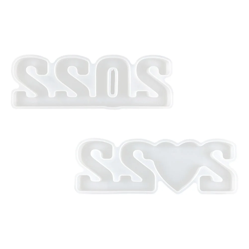 

2 Pcs DIY Number Epoxy Mold 2022 Number Ornament Making Molds Silicone Mold