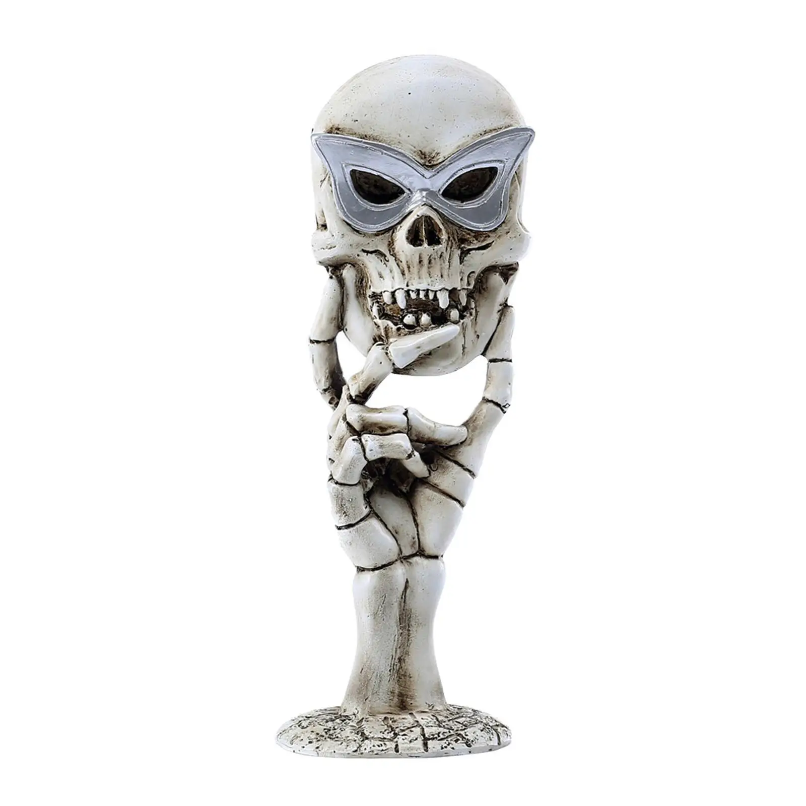 

Skeleton Mask Statue Makeup Mirror Bedroom Office Bar Halloween Decor Gift