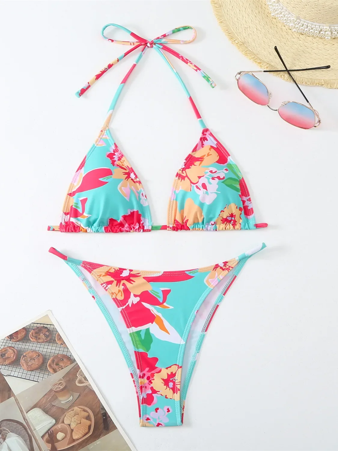 HIAVAVA женский сексуальный комплект бикини с цветочным принтом пуш-ап сексуальные