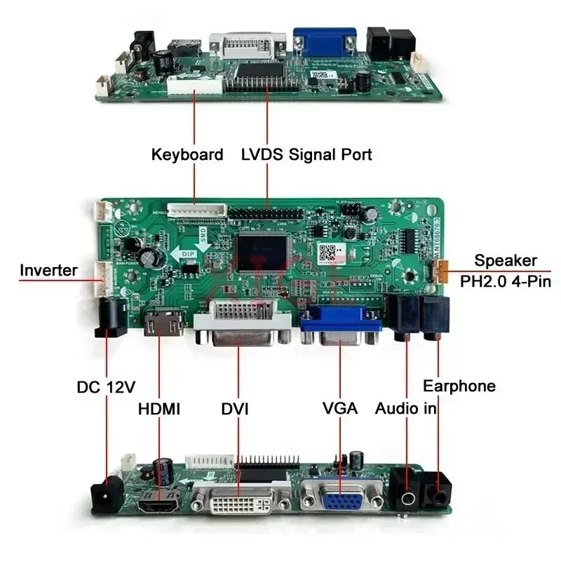 Плата контроллера MNT68676 подходит для LM230WF1 LM215WF1 LM215WF2 DIY Kit 2CCFL LVDS-30Pin HDMI-совместимый