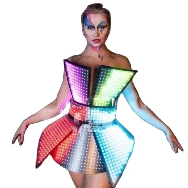 Индивидуальное светодиодное платье для ночного клуба Gogo Show Performance