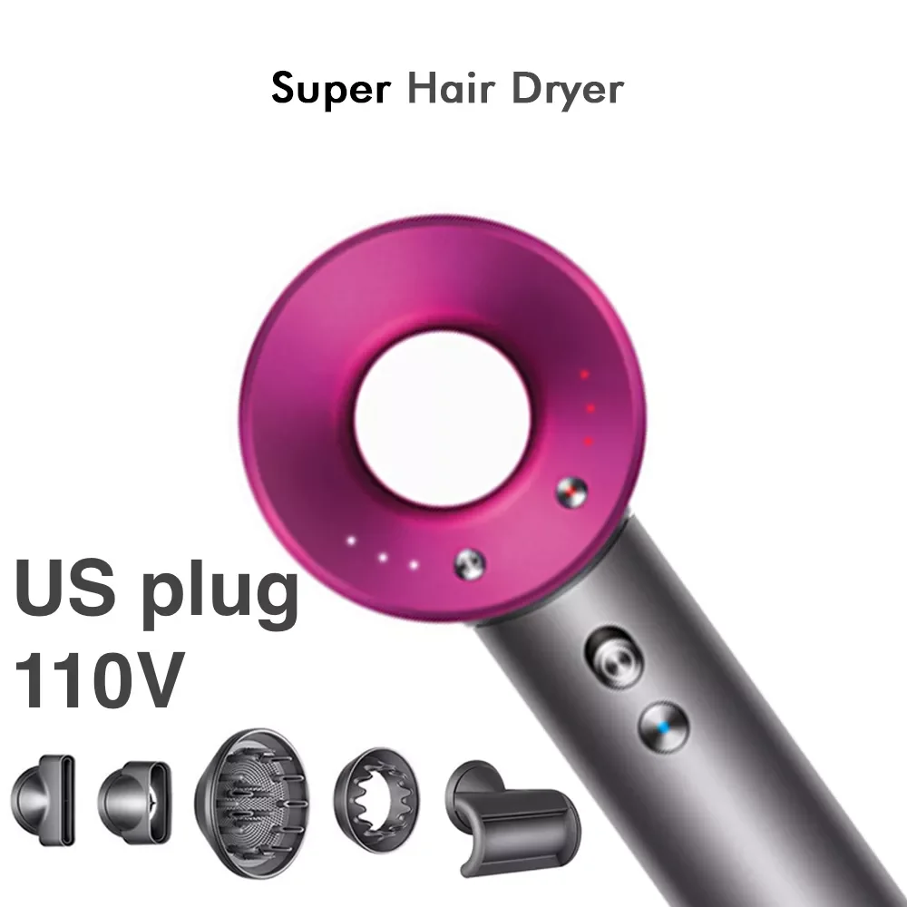 Professional Hair Dryer 110V US plug With Flyaway Attachment Premium HD08 Hair Dryers Multifunction Salon Style Tool