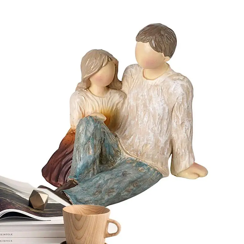 

Family Decor Bright Colors Sculpture Doll Of Family Members Desktop Decoration Stable Resin Crafts For Tabletops Shelves