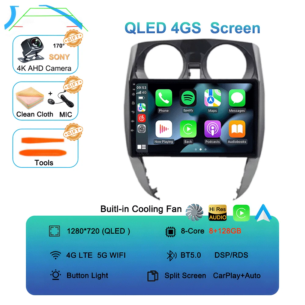 

Android 15 Auto для Nissan Note 2 E12 2012-2021 Автомобильный радиоприемник 2 Din Стерео Мультимедийный видеоплеер GPS-навигация Carplay WIFI + 4G