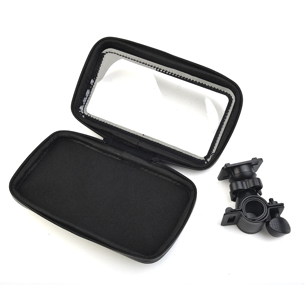 

Motorcycle Handlebar Holder ATV Bag Case Waterproof PU+ABS Black Parts