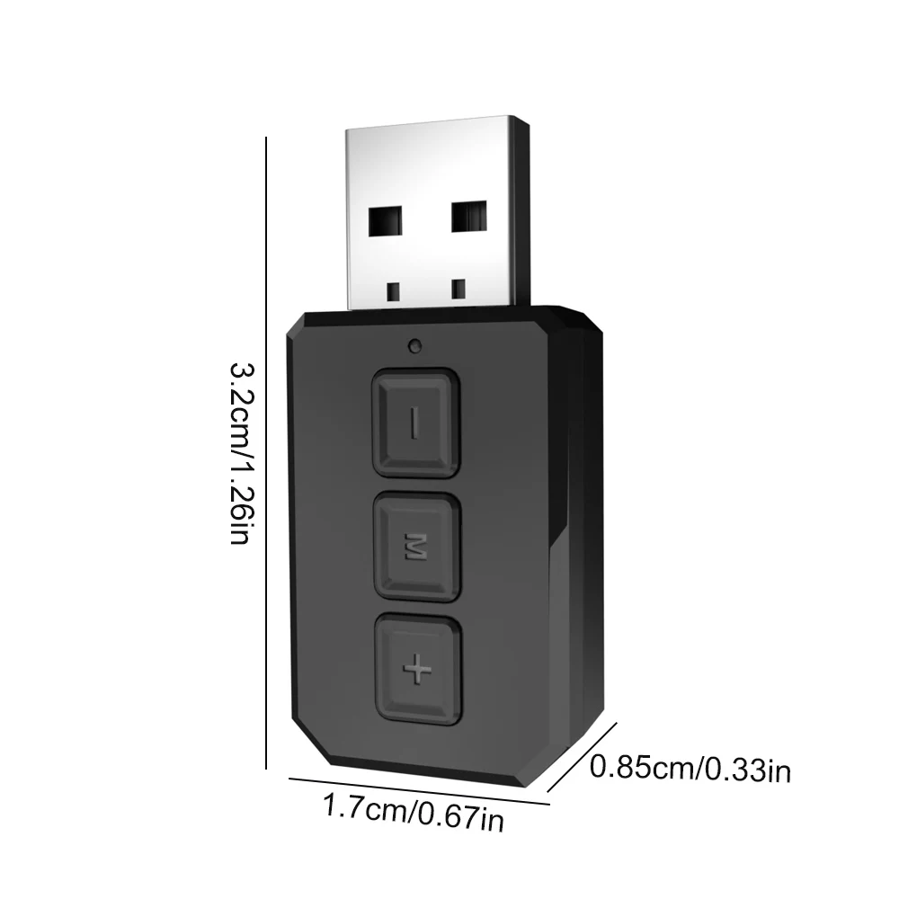 

2 in 1 Wireless Bluetooth 5.0 Receiver Transmitter Adapter 3.5mm Jack USB For Car Music Audio Aux Headphone Reciever Handsfree