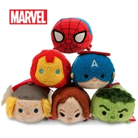 marvel avengers soft stuffed car keychain hero spiderman captain america iron man plush toys pendant movie dolls gifts for kids