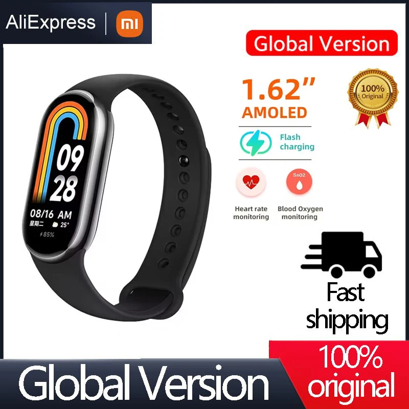 

Смарт-браслет Xiaomi Mi Band 8, измерение уровня кислорода в крови и пульса