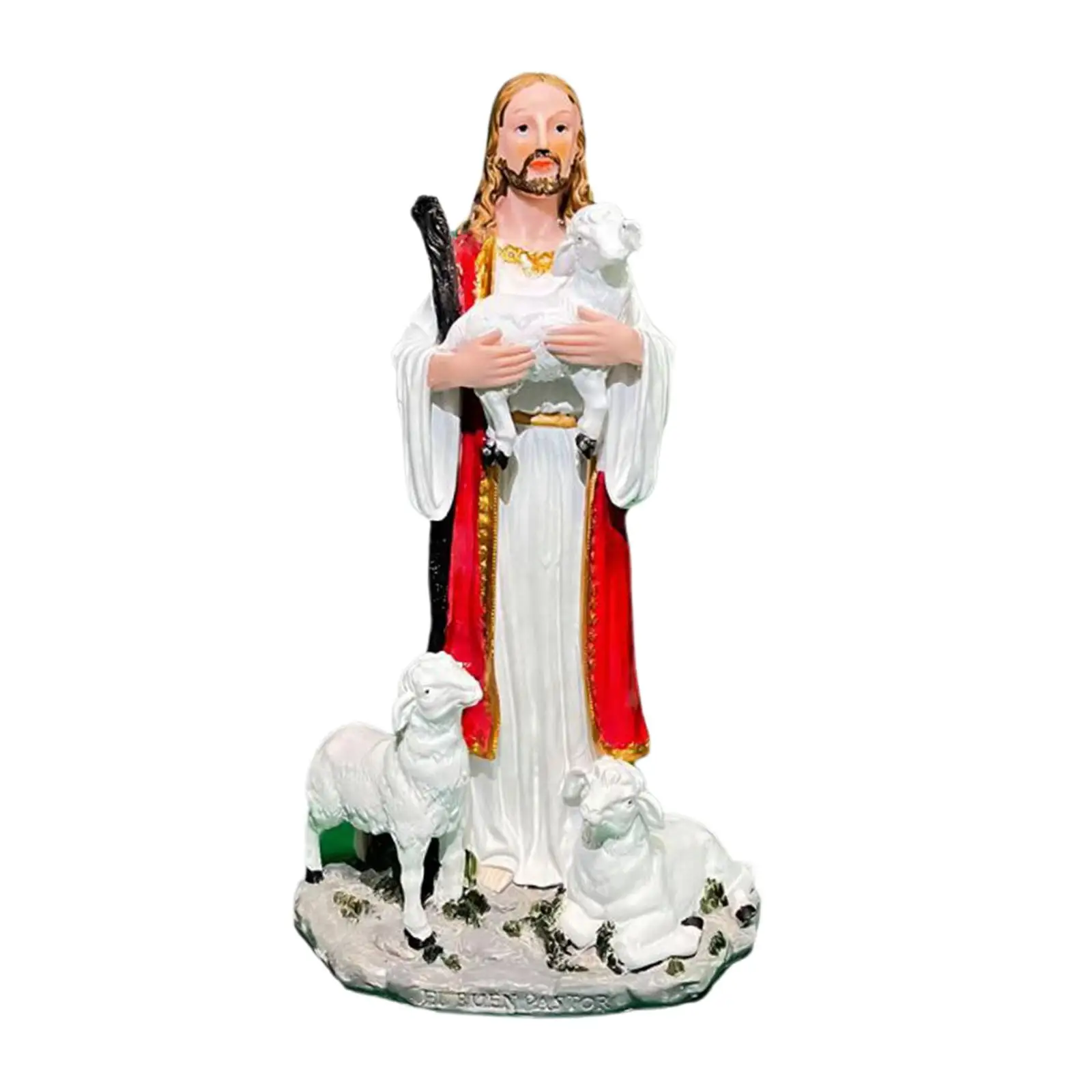 Статуя Иисуса Good Goatherd рождественское украшение для стола рождественская