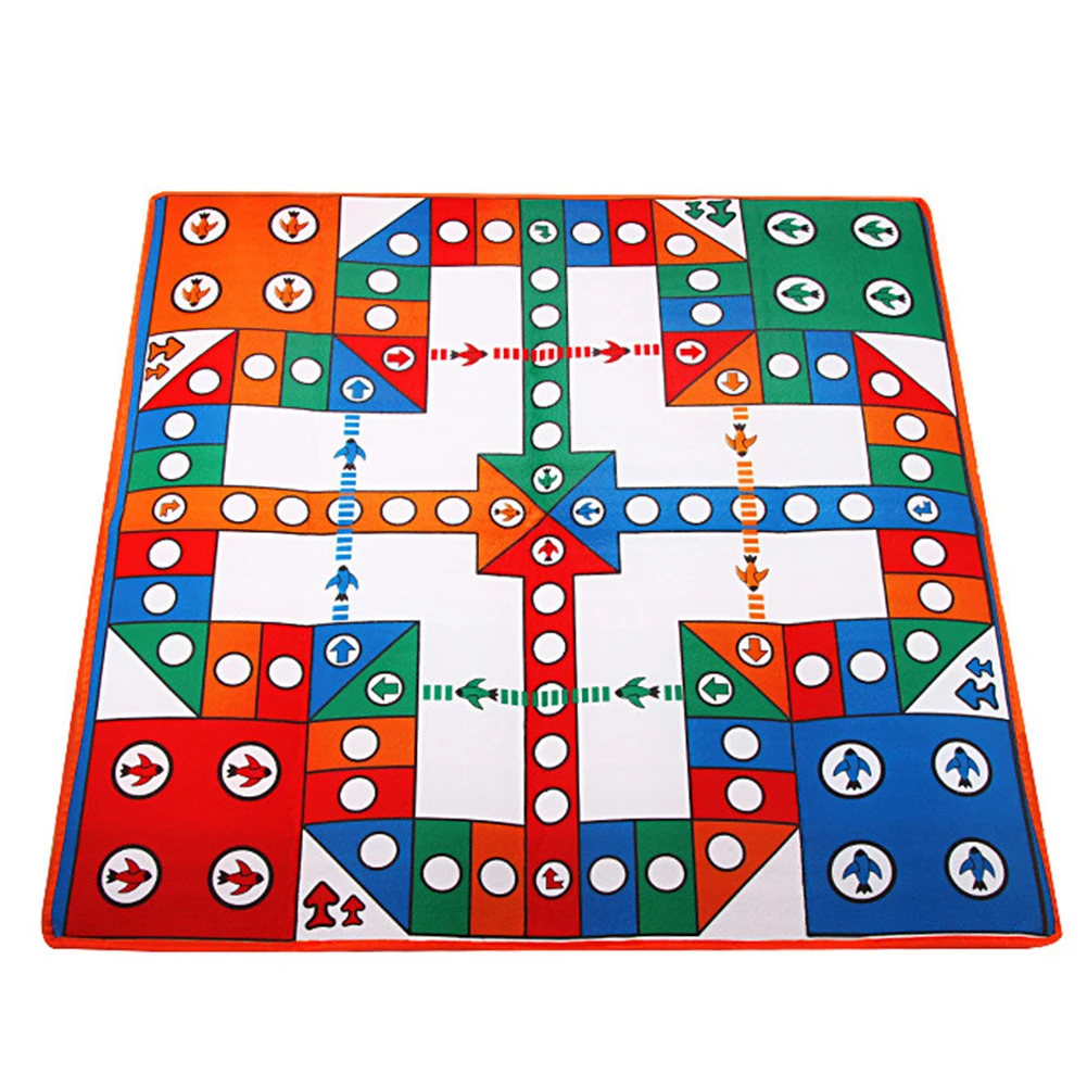 

82x82cm Travel Parent-child Interactive Traditional Toy Family Party Flying Chess For Kids Board Game Set Play Mat Funny Gifts