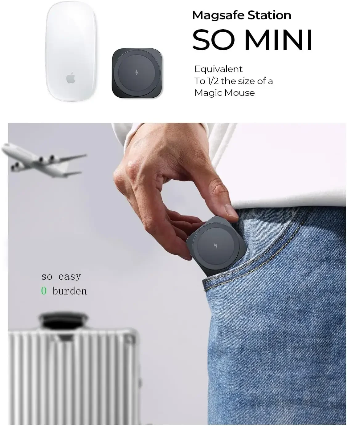 Фото Подставка для зарядного устройства LISEN для Magsafe для Apple [супер портативная] Беспроводная зарядная станция для iPhone 15 14 №3