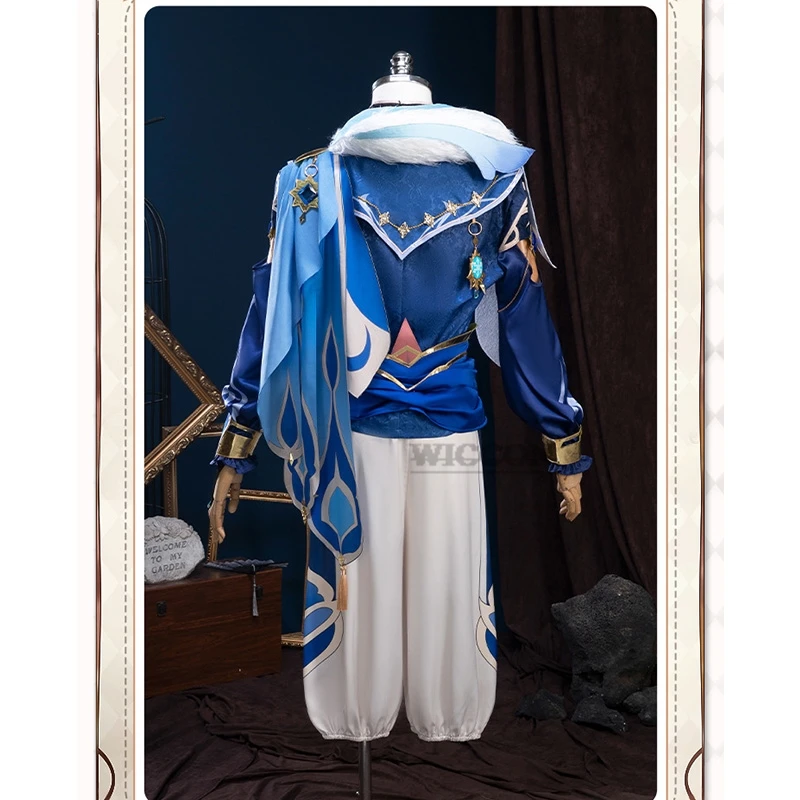 Kaeya Genshin Impact Косплей Костюм Парик Новая кожа Парусная тень Одежда Униформа Коса