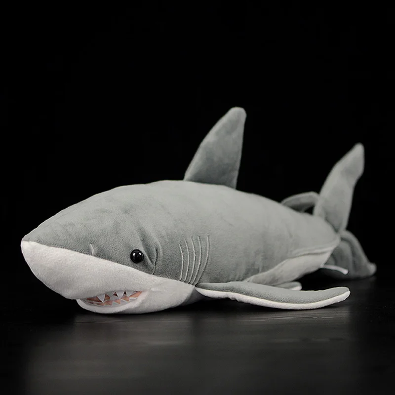 

Реалистичная большая белая акула мягкая игрушка милая мягкая Акула Модель реальная жизнь плюшевая кукла Имитация океана животное подарок ...