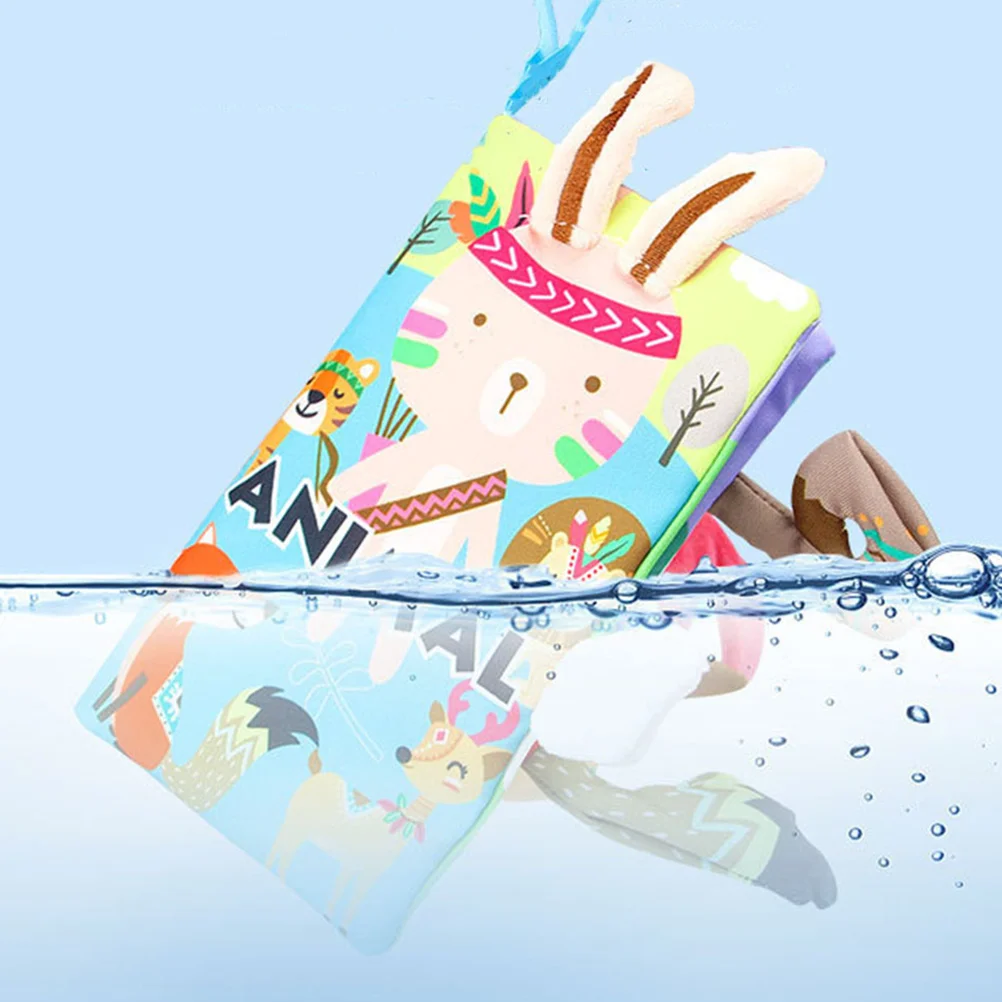 

Baby Cloth Book Infant Soft Book 3D Animals Tail Crinkle Sensory Touch Book