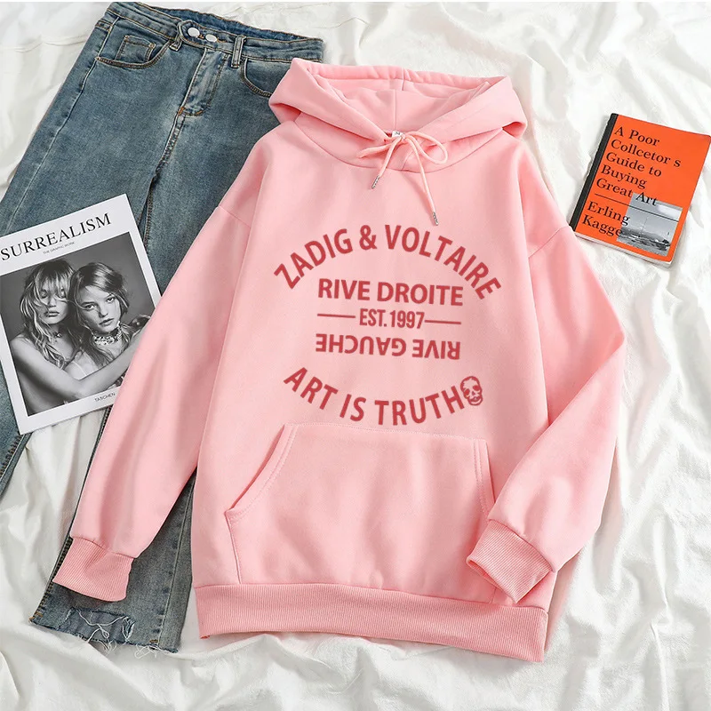 

Autumn/Winter Art Font Printing Men/Women Kpop Hoodie Couple Loose Casual Long Sleeve Sweatshirt Unisex Streetwear Oversize Top