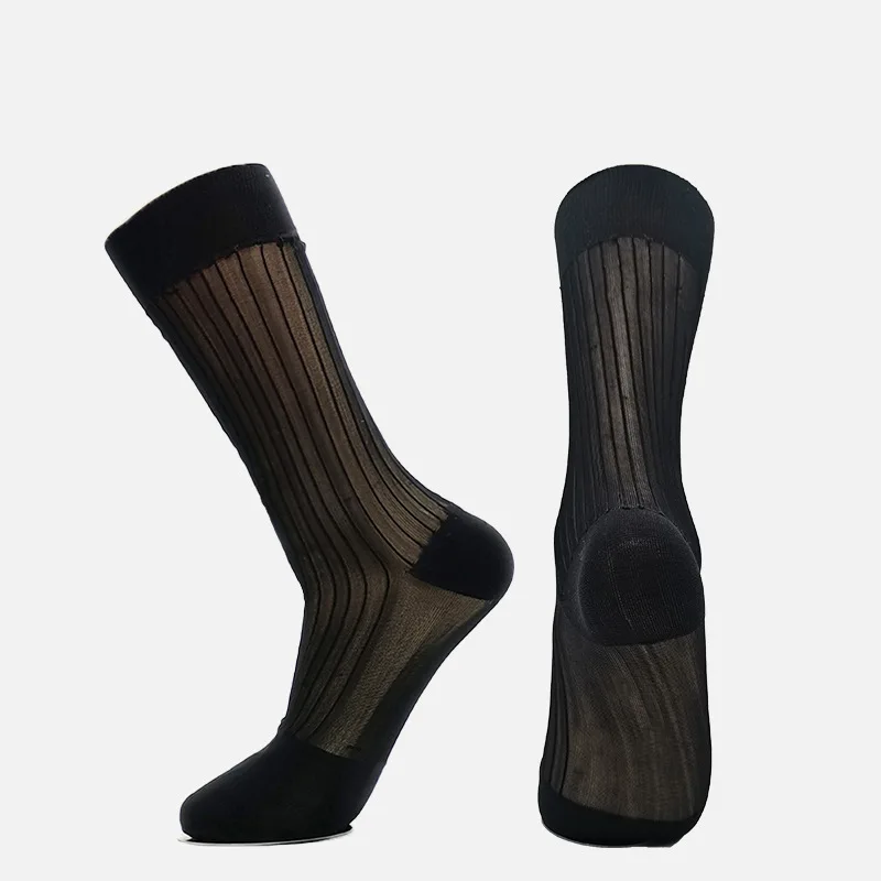 

Men Tube Socks Male Dress Socks Sheer Socks Exotic Formal Wear Suit Men Sexy Transparent Business TNT Socks