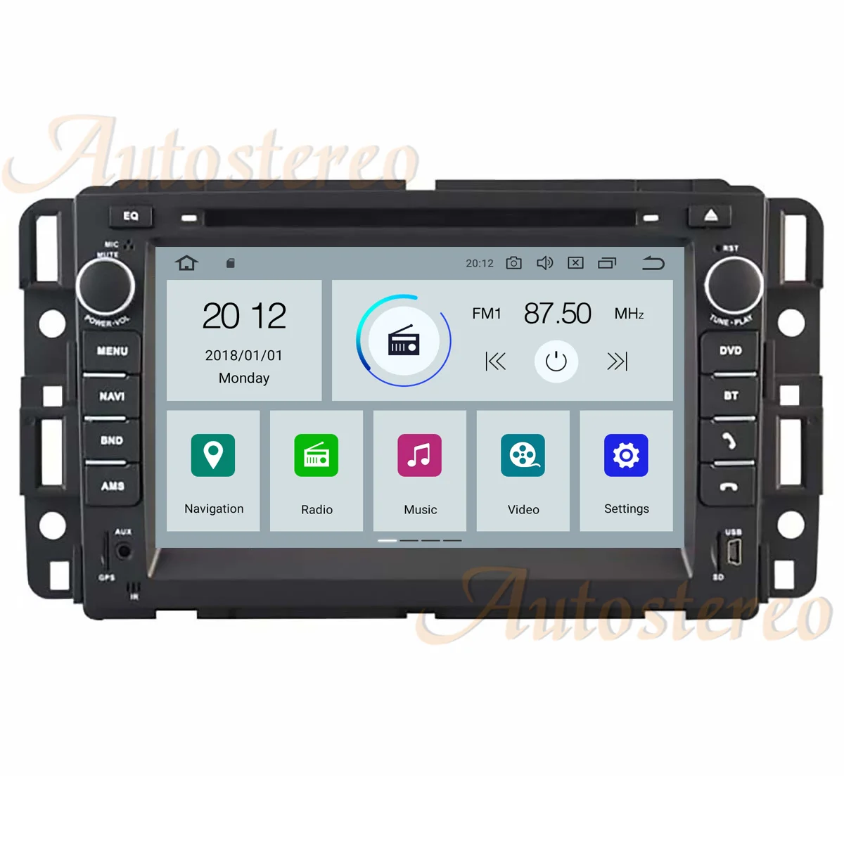 Для Hummer H2 2008-2011 Android13 4 + 64 мультимедийный плеер авторадио магнитофон