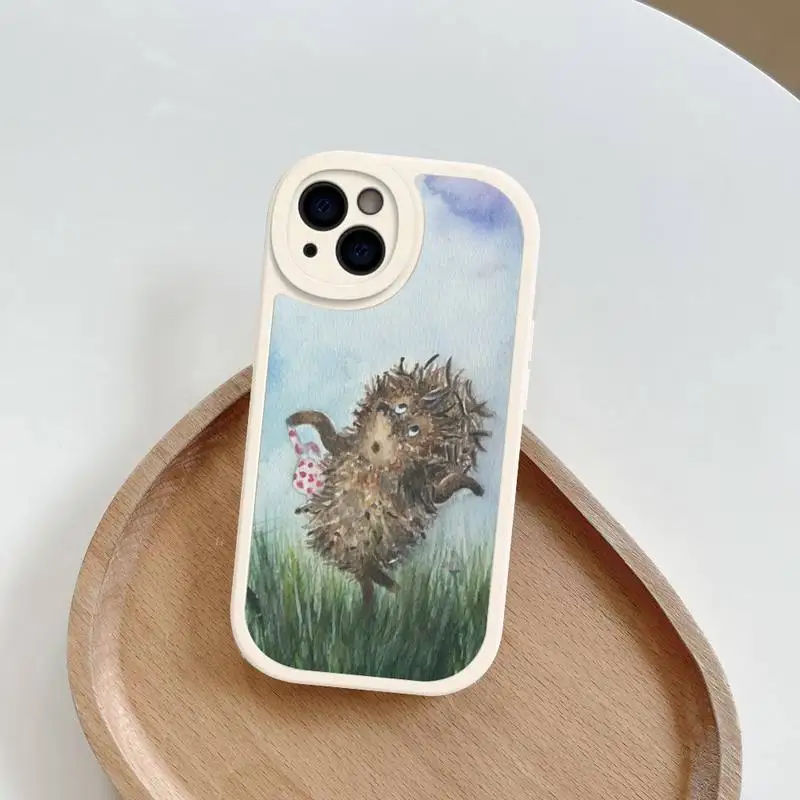 Hedgehog in the fog Phone Case Hard Leather For iPhone 14 13 12 Mini 11 14 Pro Max Xs X Xr 7 8 Plus