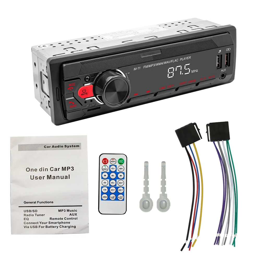 

Автомобильный MP3-плеер с Bluetooth, 12 В, FM-радио, стереоприемник в Dash MMC WMA, аудио, 1 Din, Автомобильная Мультимедийная поддержка DAB/RDS/AM