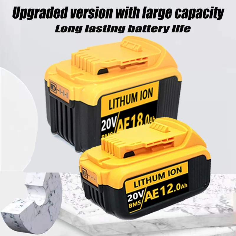 Литиевый аккумулятор DCB200 20 В 12000 мАч для Dewalt 18 DCB184 DCB182 DCB180 DCB201 DCB206
