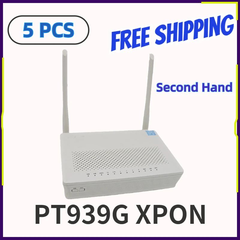 

5pcs PT939G 5G XPON ONU 1GE+3FE+2USB+TELONU WIFI 2.4G&5G Dual Band ONT ONU without power EPON/GPON English version Free shipping