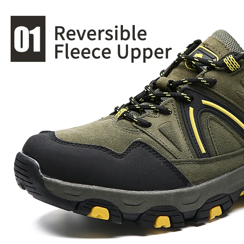 JIEMIAO High Quality Hiking Shoes Non-slip Durable Outdoor Sport Men Trekking Mountain Boots Lace-Up Climbing Hunting Sneakers