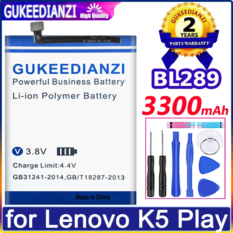 

GUKEEDIANZI Battery 3300mAh BL289 for Lenovo K5 Play K5Play Batteries