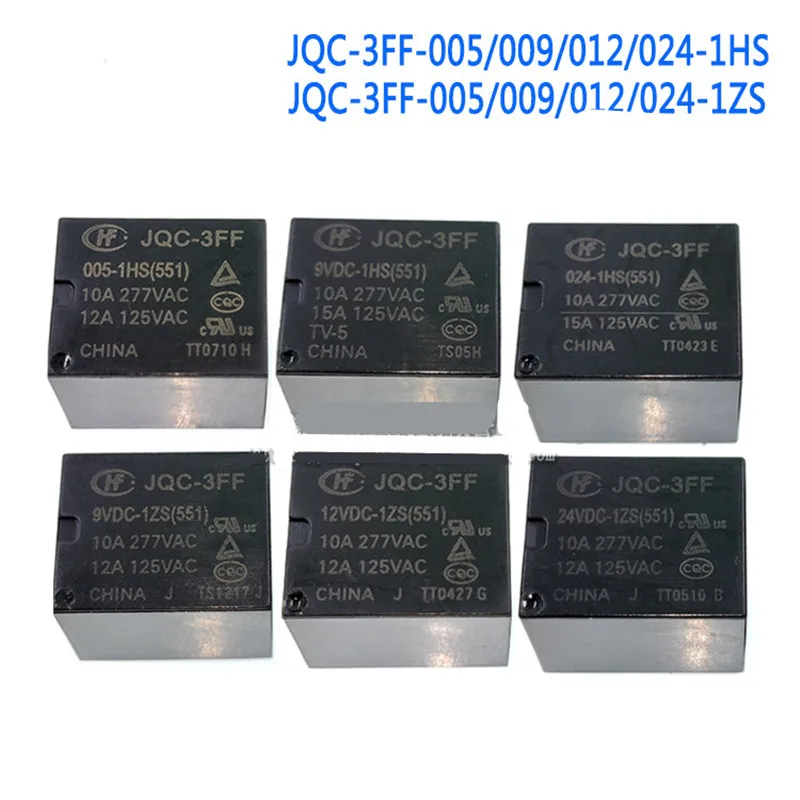 2 шт. Φ/009/012/024-1HS-1ZS 5V/9V/12V/24VDC HF3FF 4pin 5pin Новинка