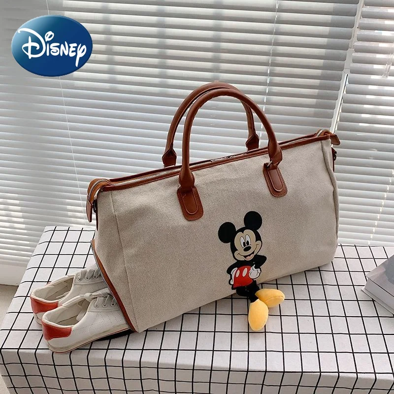 Disney Duffel Durable Travel Bag Mickey Mouse Excursion Canvas Trip Tote Large Capacity Fitness Carry on Luggage Free Shipping
