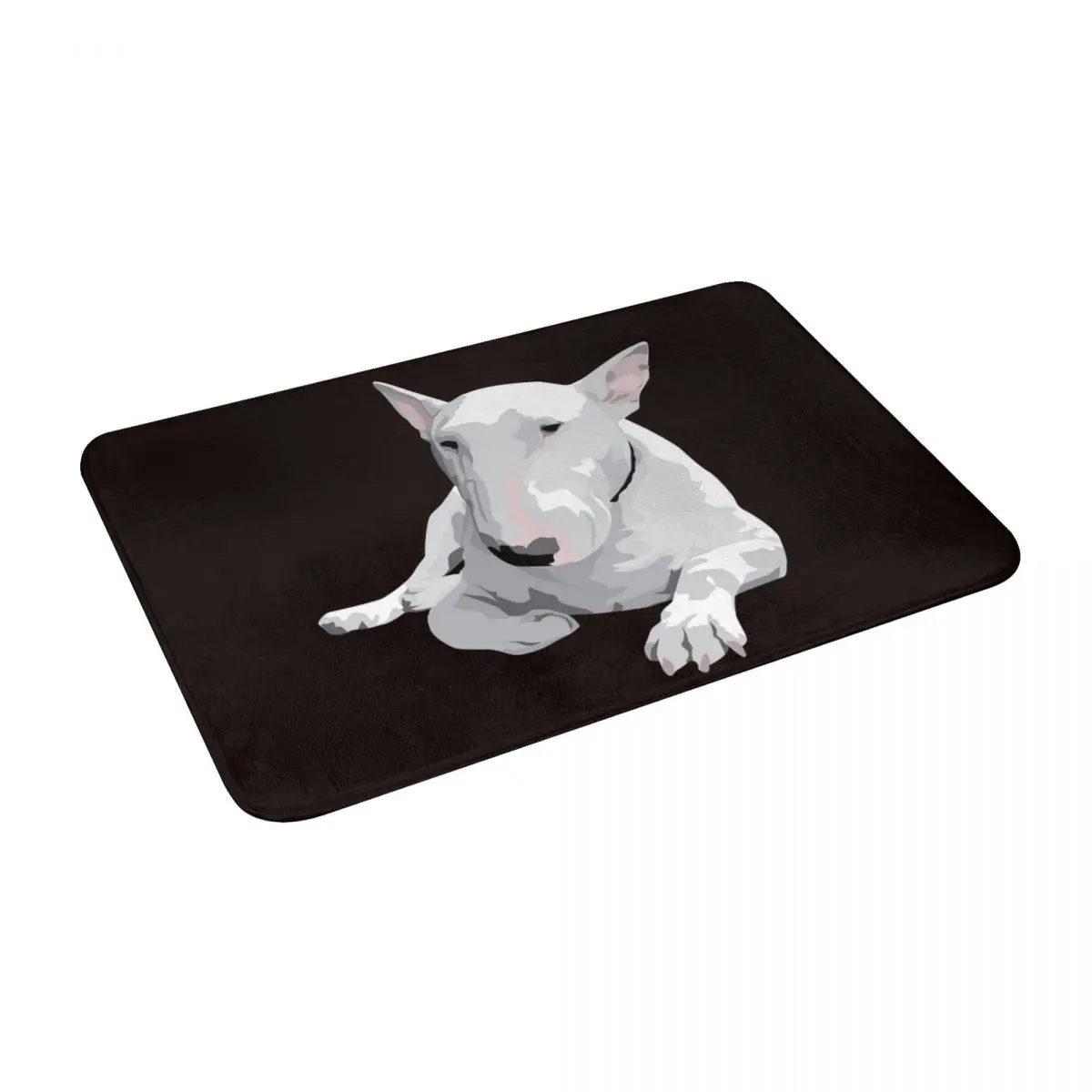 

English Bull Terrier Bath Door Floor Mat Non-slip Rug Carpet Entrance Living Room Home Kitchen Removal Flannel Bedroom Bedside