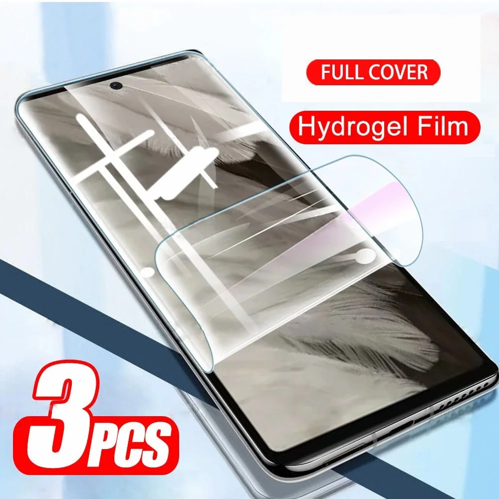 3PCS Hydrogel Film For Google Pixel 7 6 5 4 3 2 1 Screen Protector 7a 6a 5a XL 3a HD Protective film