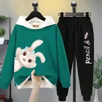 childrens wear autumn sports set spring long sleeved hoodies pants baby girl clothes 4 14 ages teenage kid girls clothing