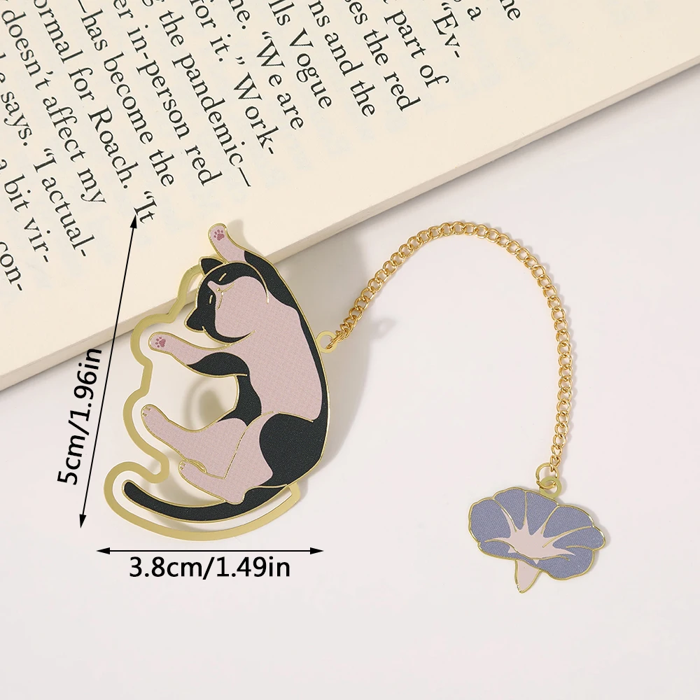 

Металлическая закладка с кошачьей цепочкой