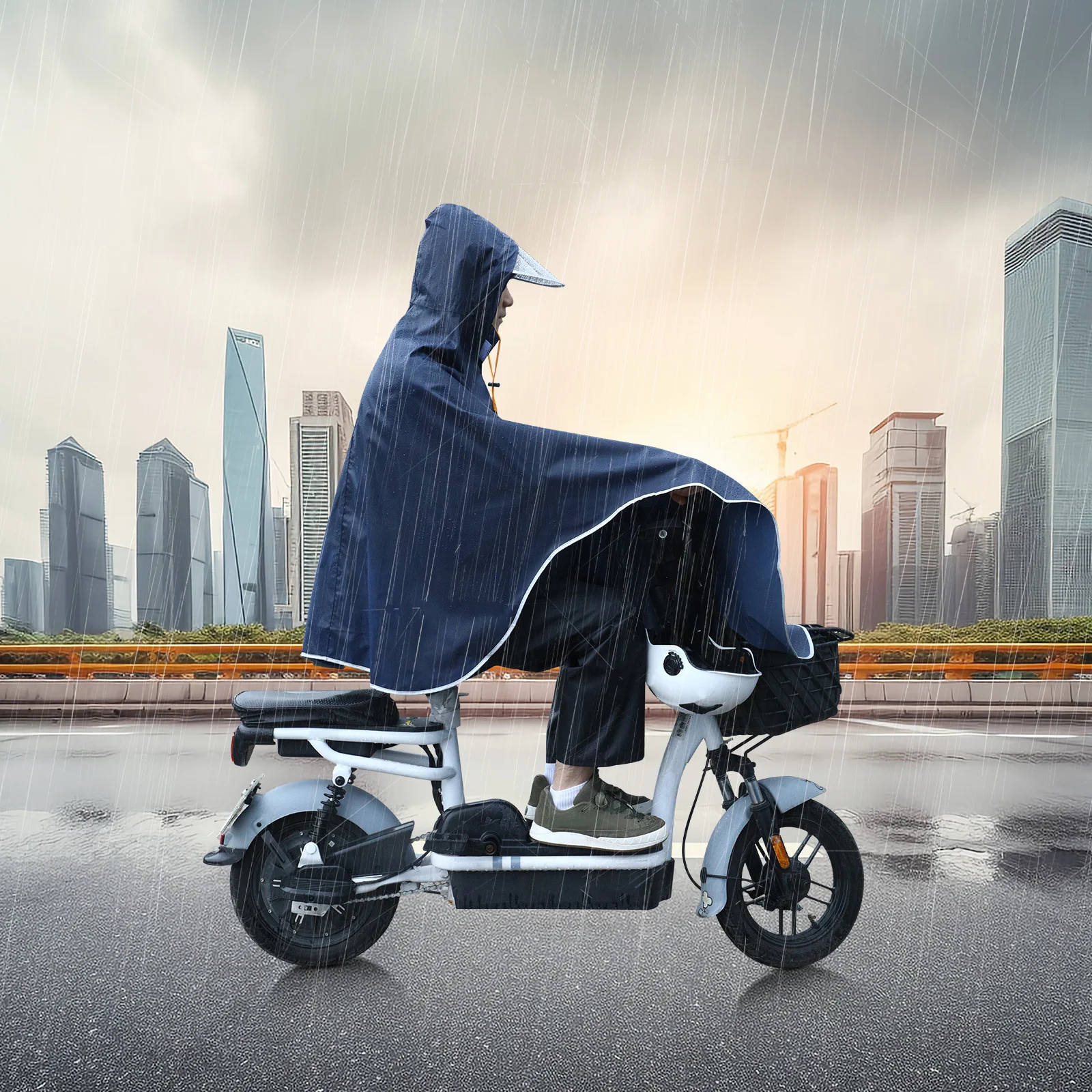 Чехол для скутера The Bik с капюшоном Ain Coat Велосипедная накидка от дождя