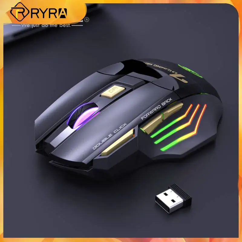 

RYRA Dual Mode USB Wireless Mouse 3200DPI 3-gear Optical Mouse Computer 2.4GHz Silent Gaming Mice Rechargeable Laptop Equipment